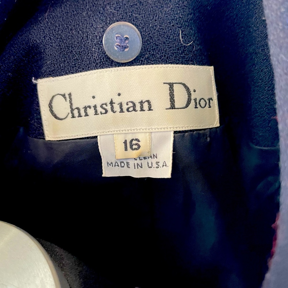 Vintage Christian Dior Blazer one button navy blue